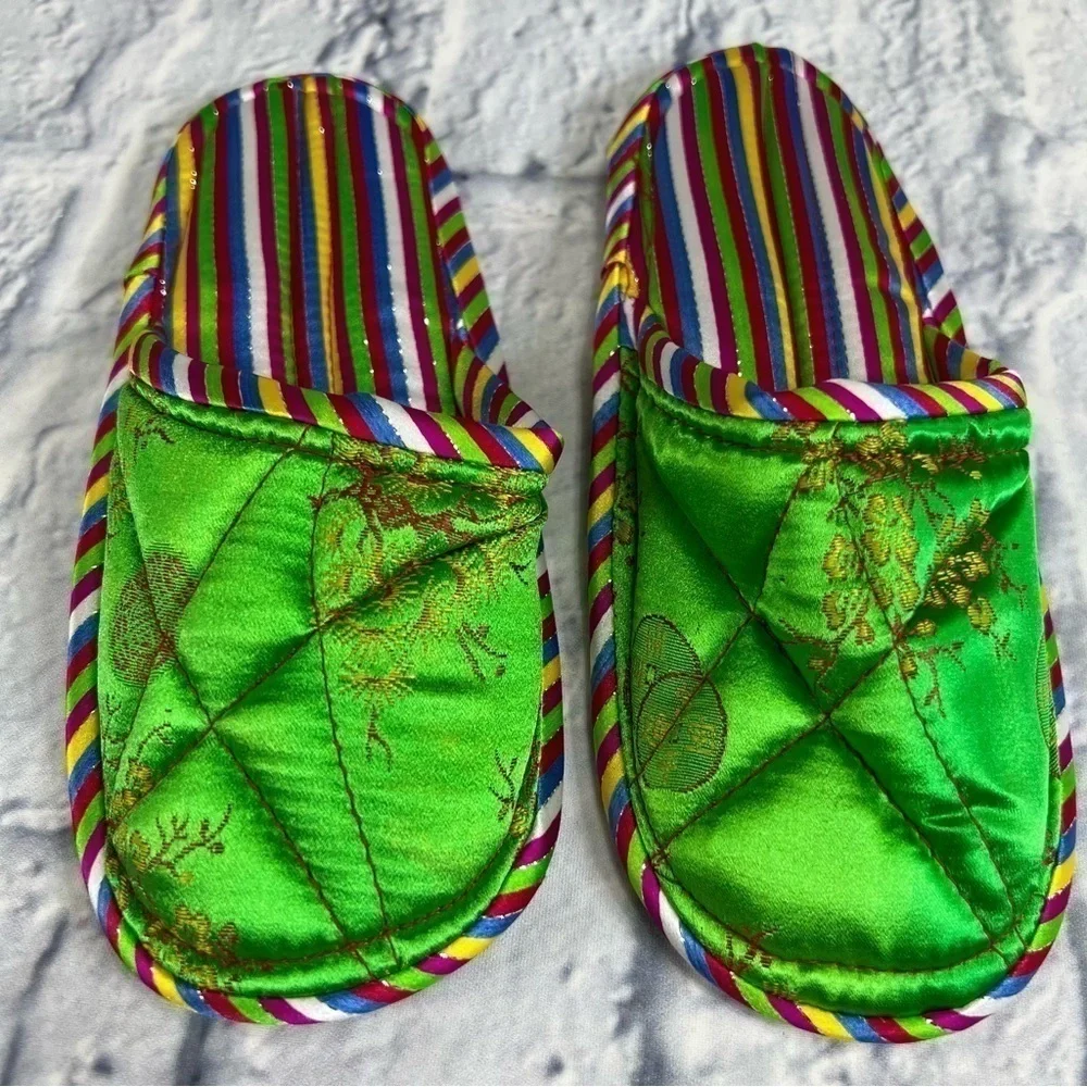 New Children's satin slippers size 11/12 little boys or girls